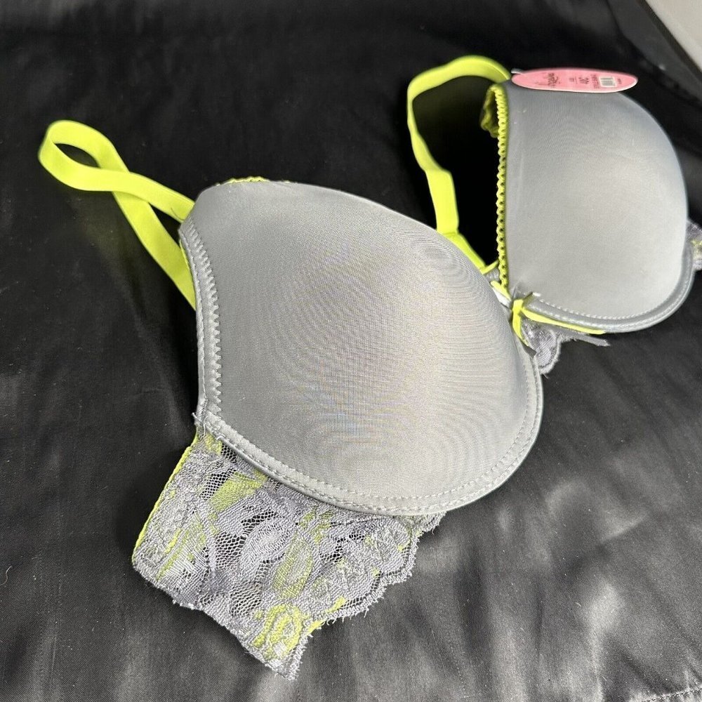 Angelina Grey Green Bra Silky Lace Detail Convertible Removable AdjustableStraps - Picture 1 of 11